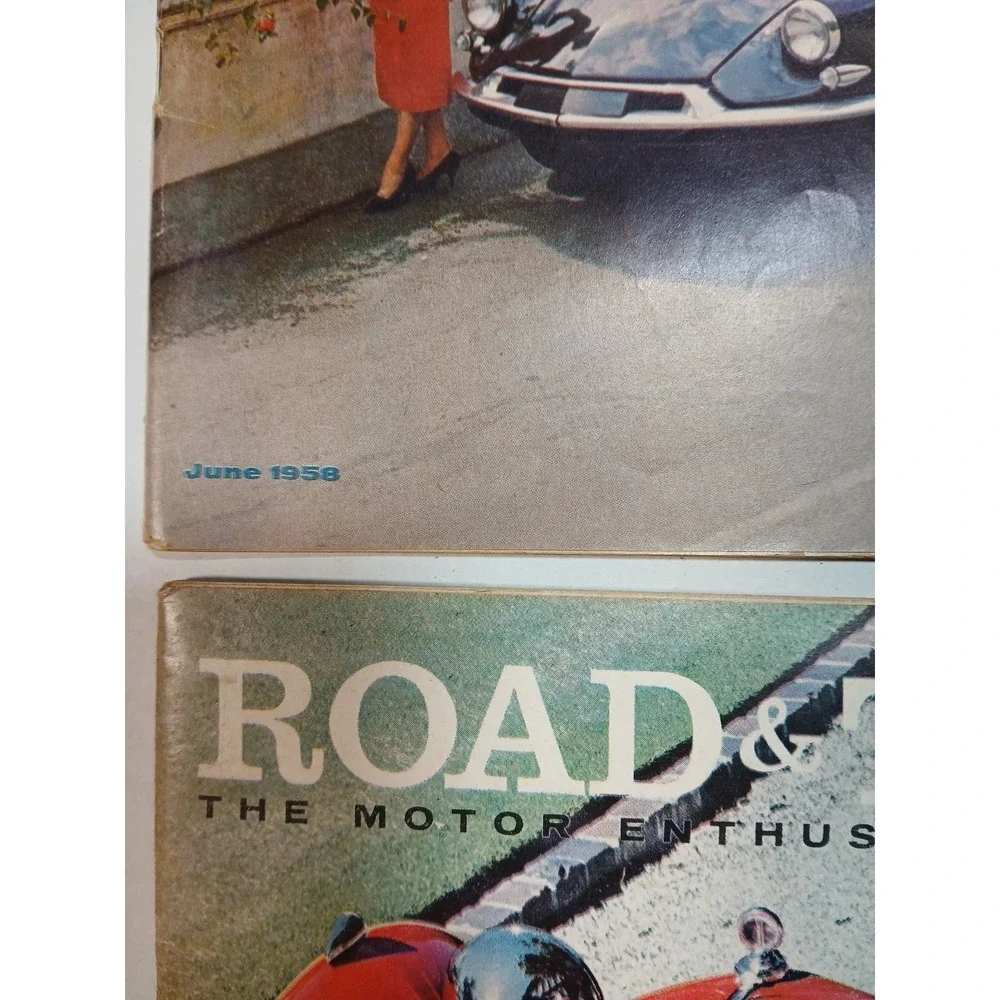 VINTAGE 1958 ROAD‎ AND TRACK MAGAZINE LOT OF 4 ISSUES RACING PERFORMANCE CARS